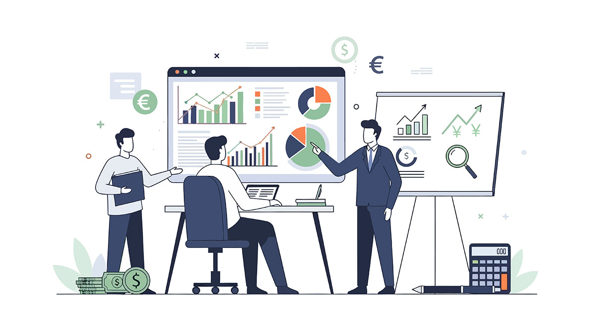 finance and data vector